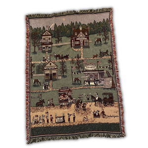 Charles Wysocki Throw Blanket Tapestry Independence Day Fourth of July 65" X 45"